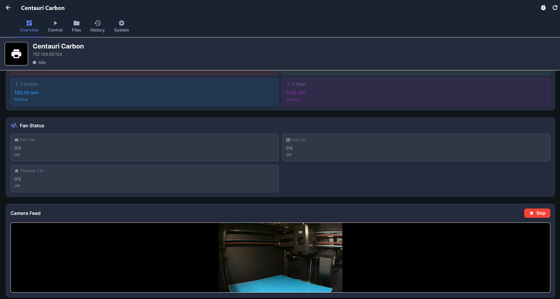 Print Control Interface